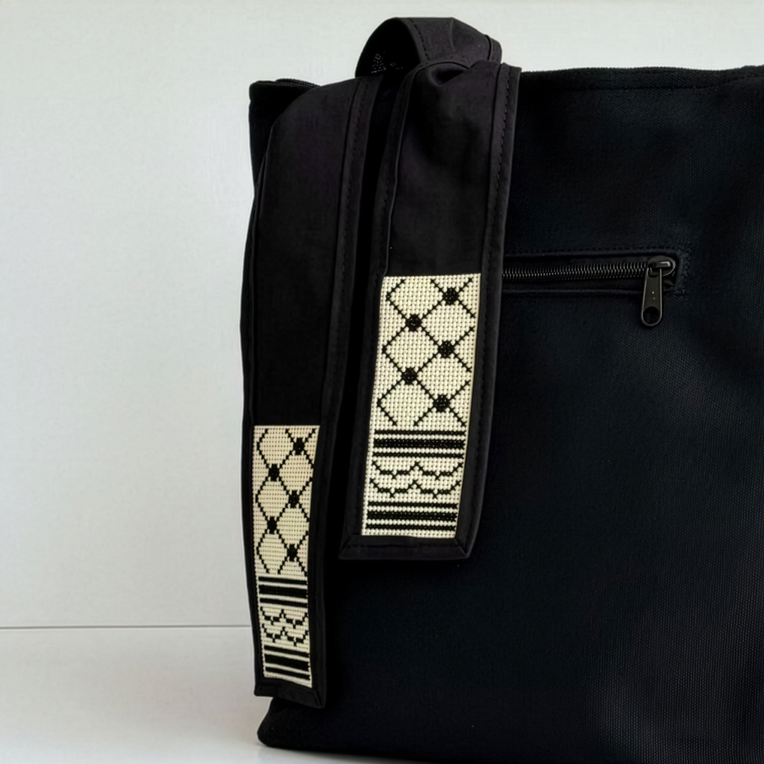 Keffiyeh Tatreez Decorative Tote Strap