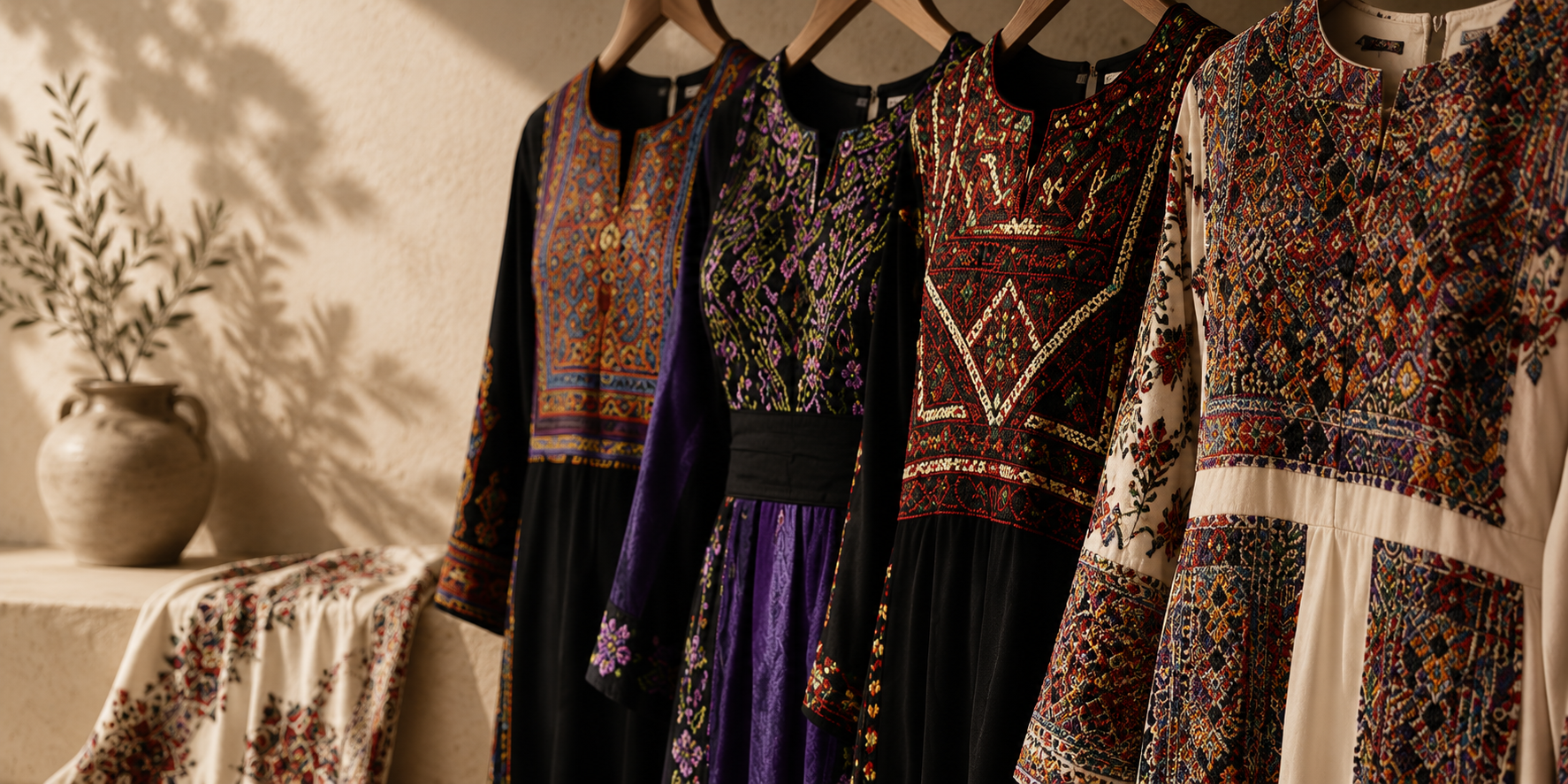 Palestinian Tatreez House hand-embroidered thobe