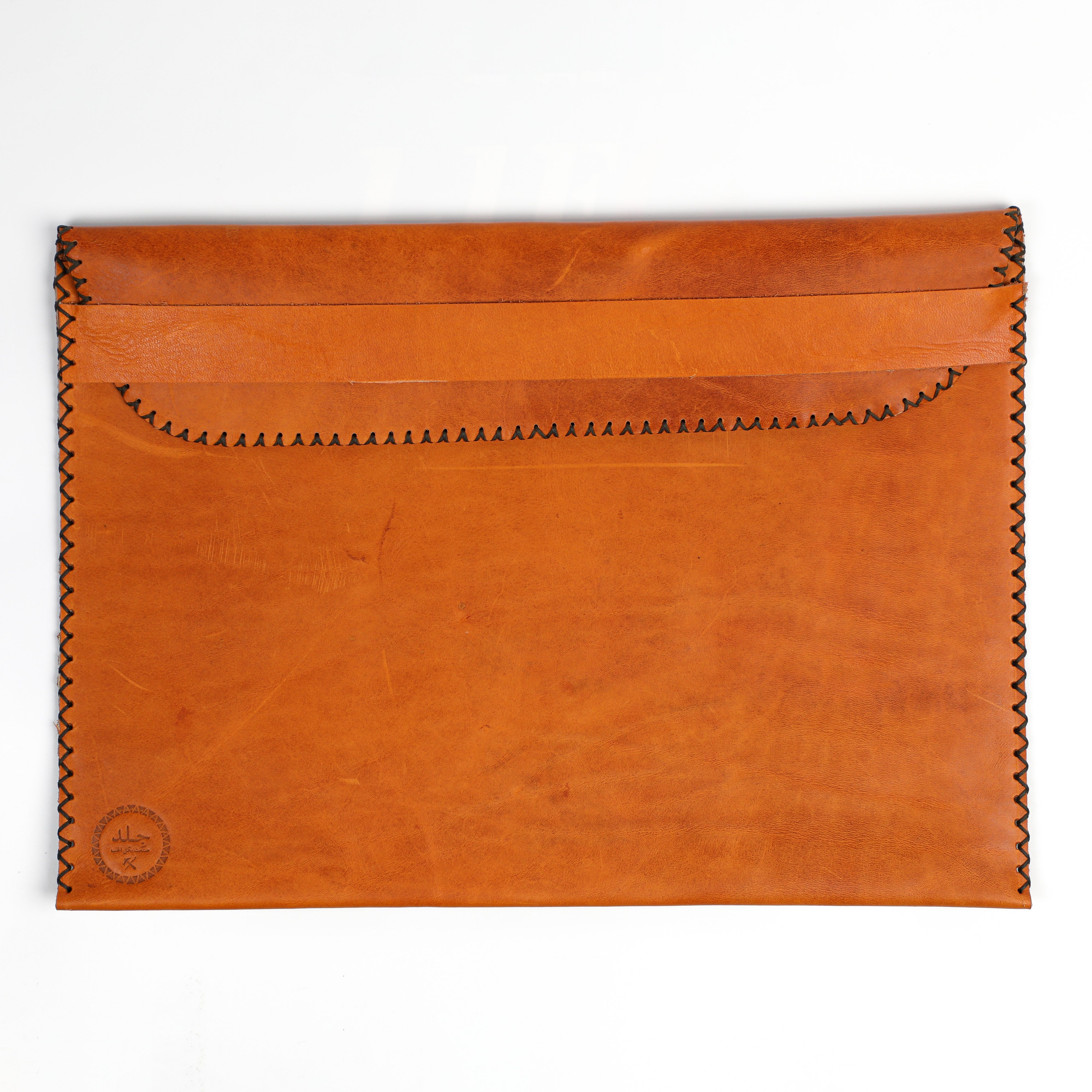 Leather Laptop Sleeve - Cognac