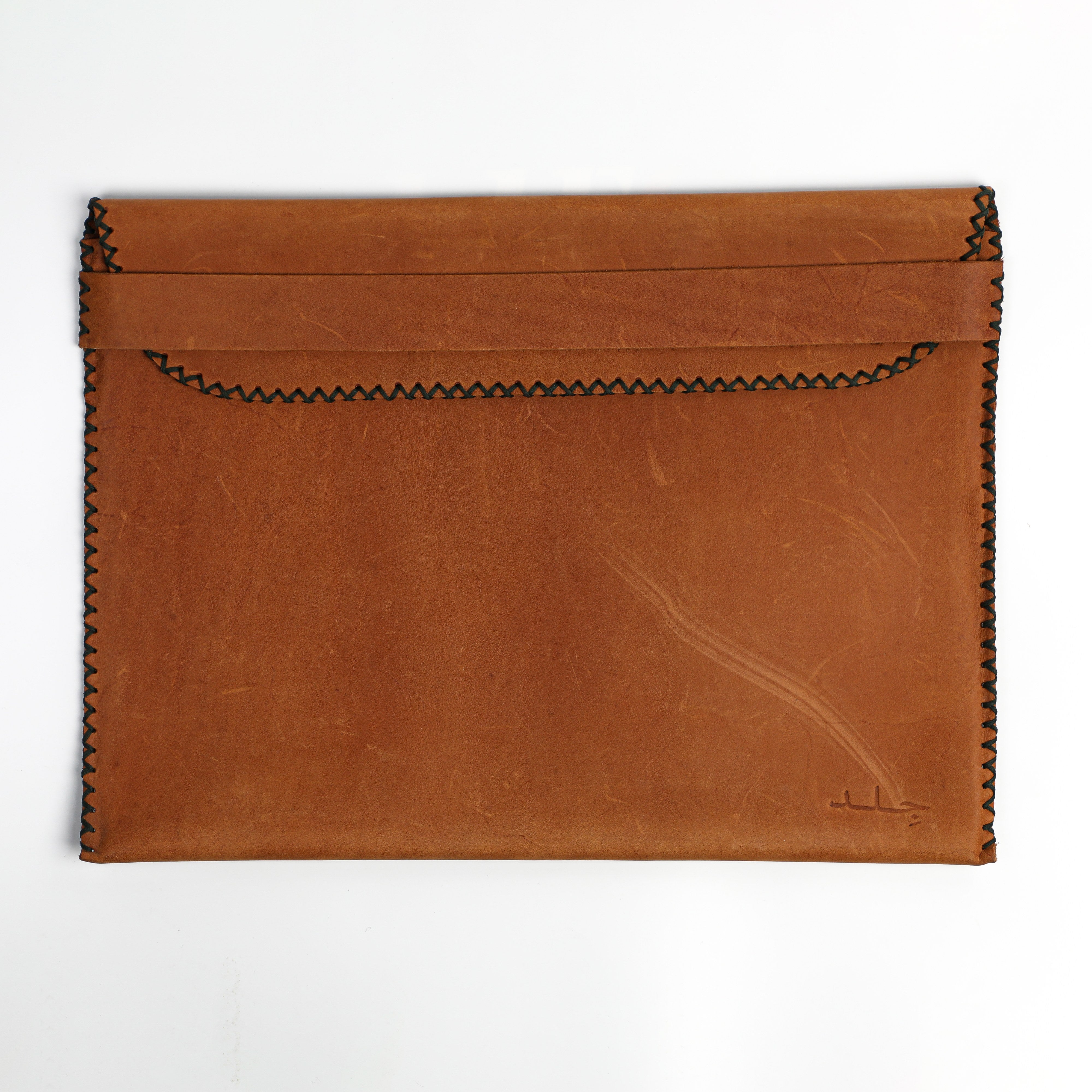 Leather Laptop Sleeve - Tan
