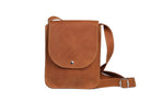 Leather Messenger Bag - Tan