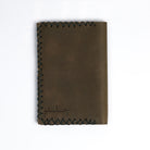 Leather Passport Holder - Olive