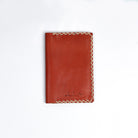 Leather Passport Holder - Red