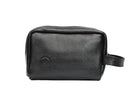 Leather Toiletry Bag - Black