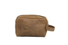 Leather Toiletry Bag - Charcoal